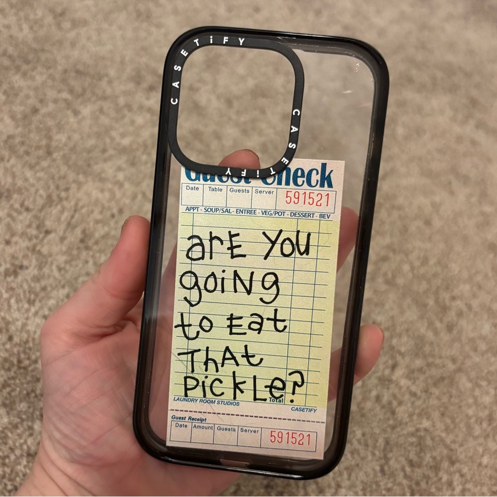 Casetify x the laundry room pickle case